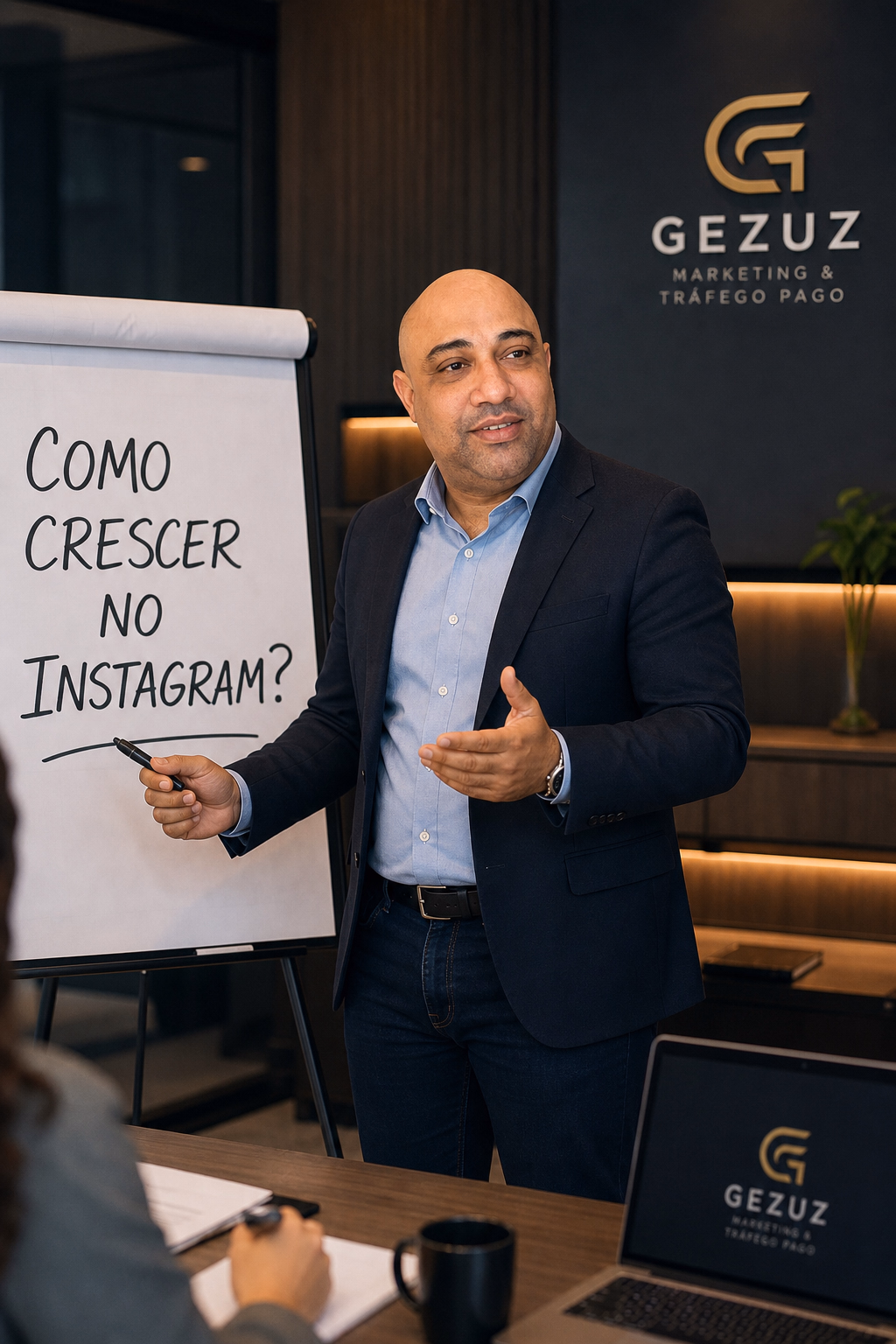 Equipe em reunião comercial e treinamento